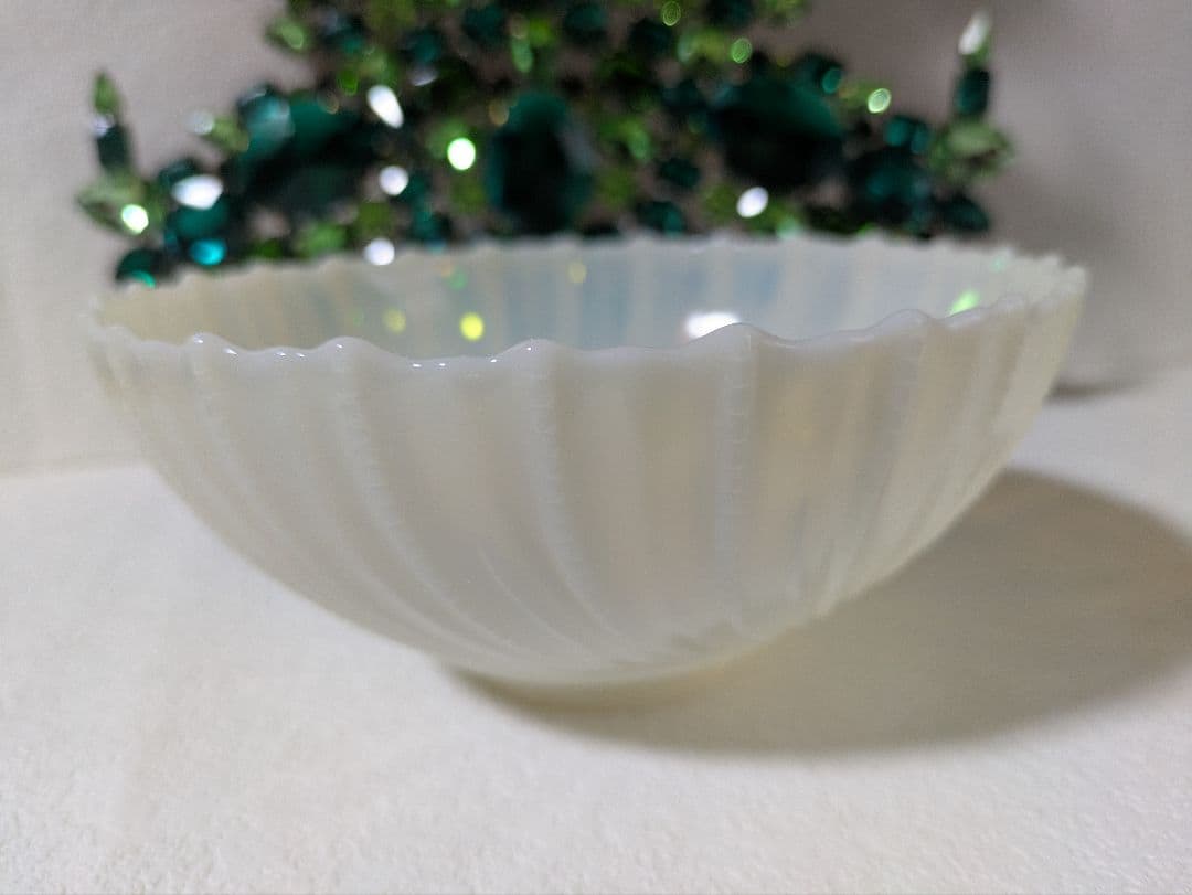 マクベス・エバンス モナックス ミルクガラス リブデザインランプシェード