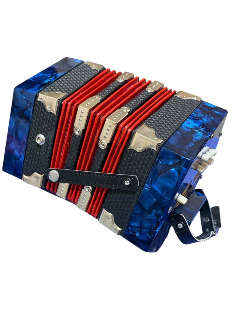 コンサーティーナ ロイヤルブルー 20ボタン 楽器 美品