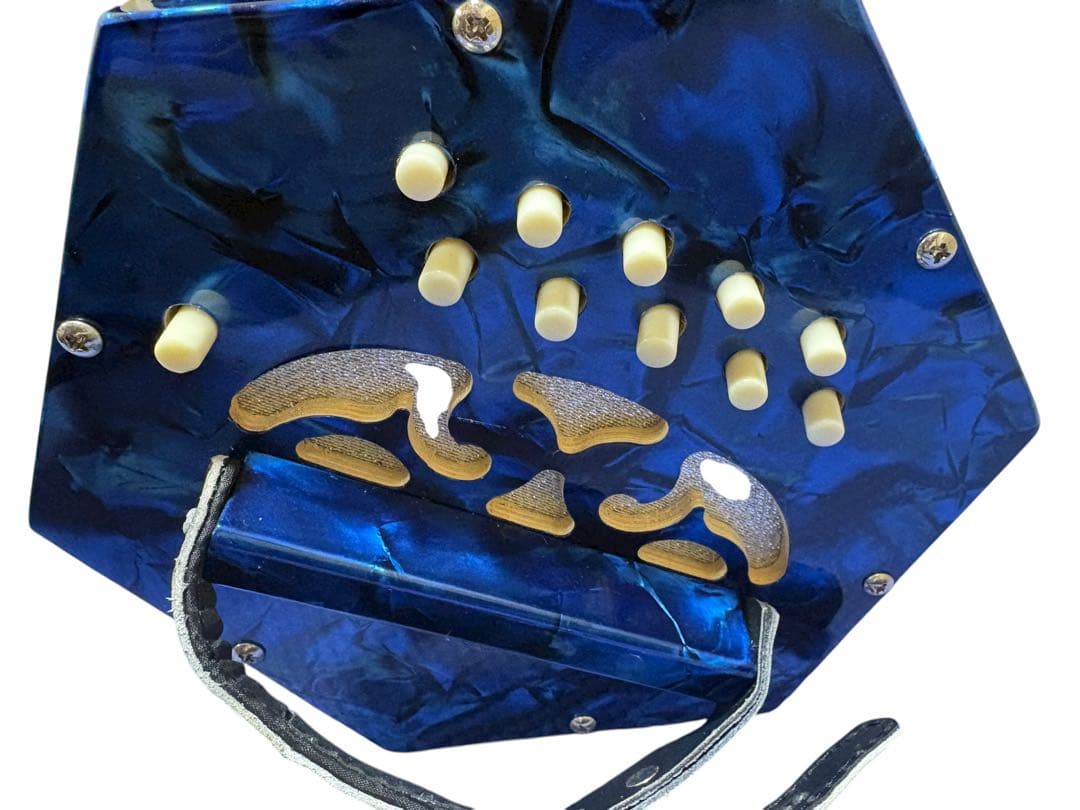 コンサーティーナ ロイヤルブルー 20ボタン 楽器 美品