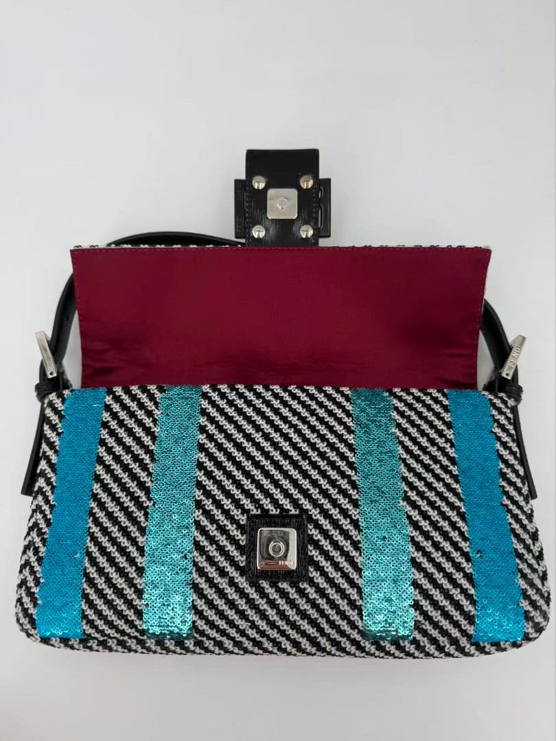 FENDI フェンディ マンマバケット スパンコール 刺繍 バッグ