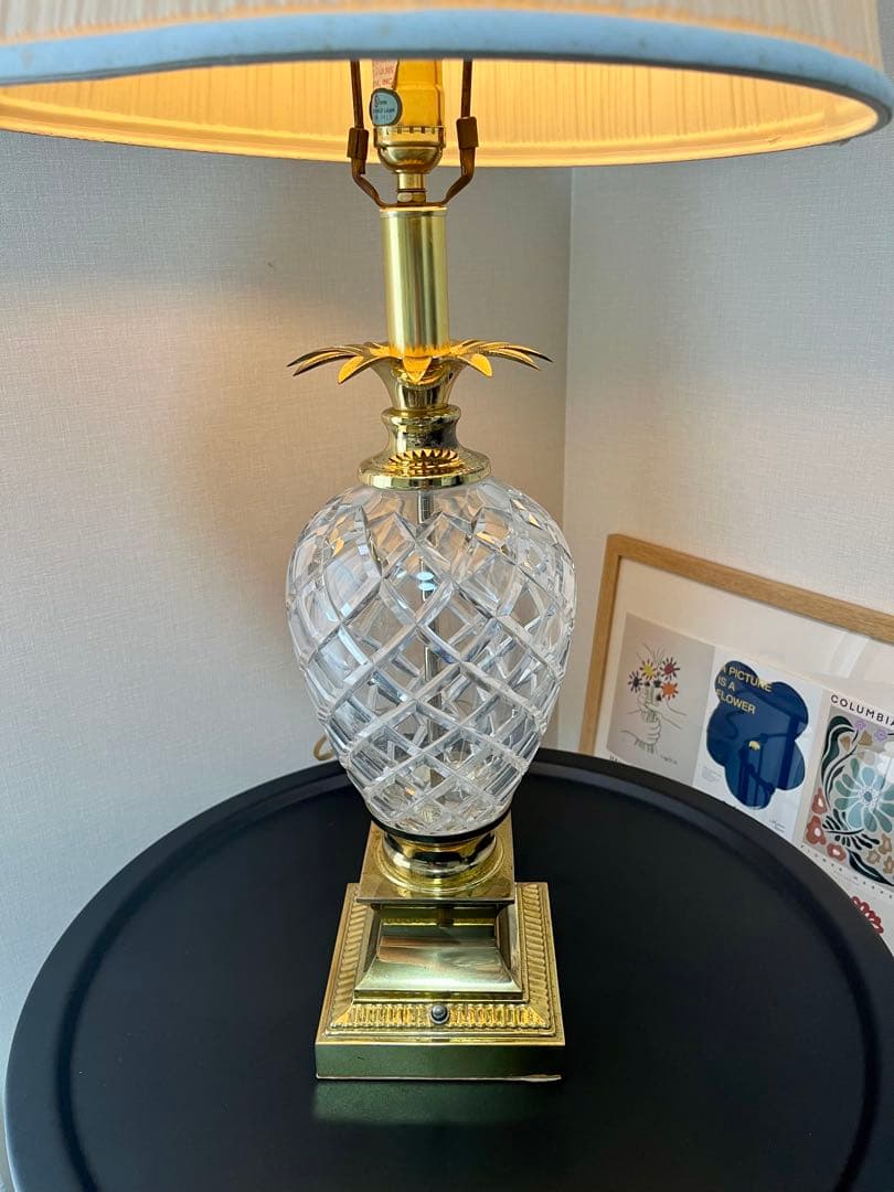 米軍放出未使用品 パイナップルランプ ガラステーブルランプ ヴィンテージ 激レア