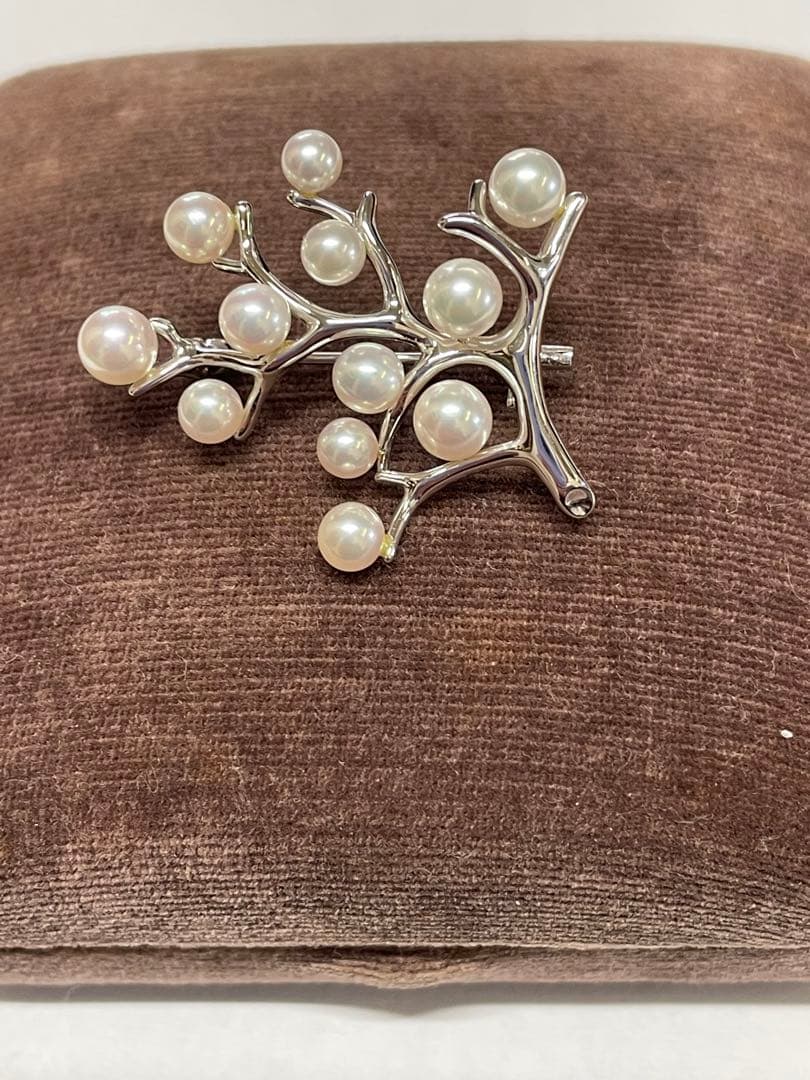 MIKIMOTO 真珠 ブローチ 幸福の木
