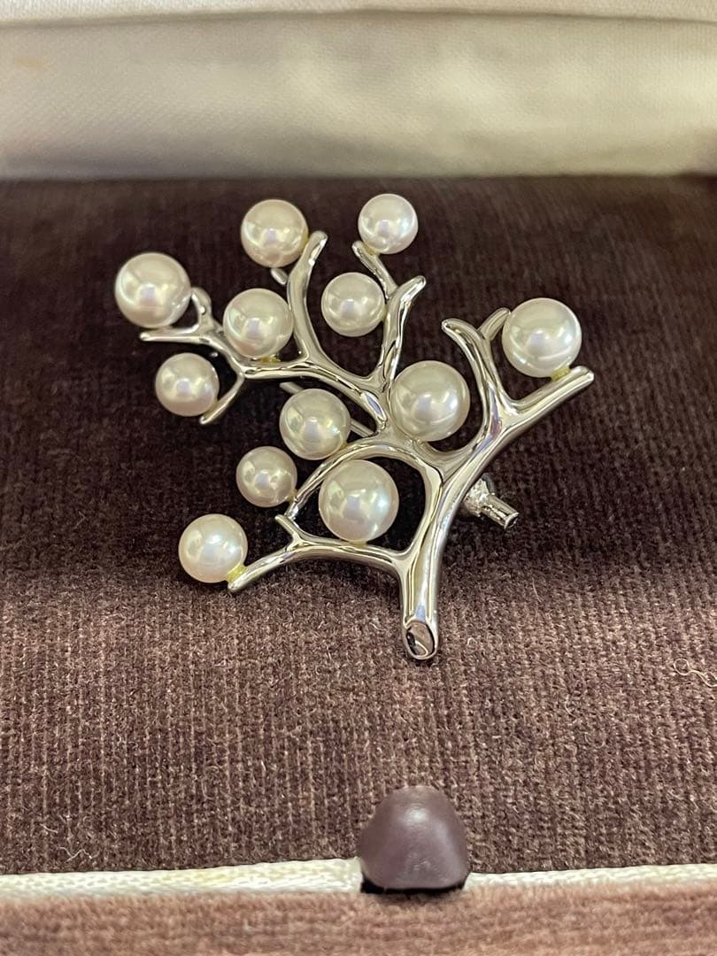 MIKIMOTO 真珠 ブローチ 幸福の木