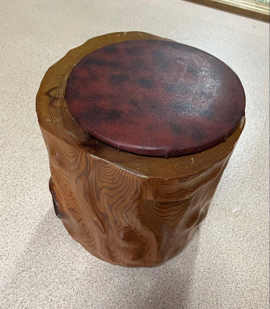 【希少　屋久杉】木製スツール 2台