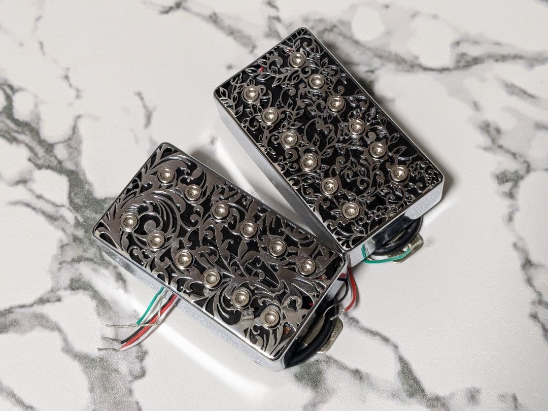 アルニコV 　白銅プレート　4芯　 ヘクサポールピース　装飾カバー　ハムバッカー