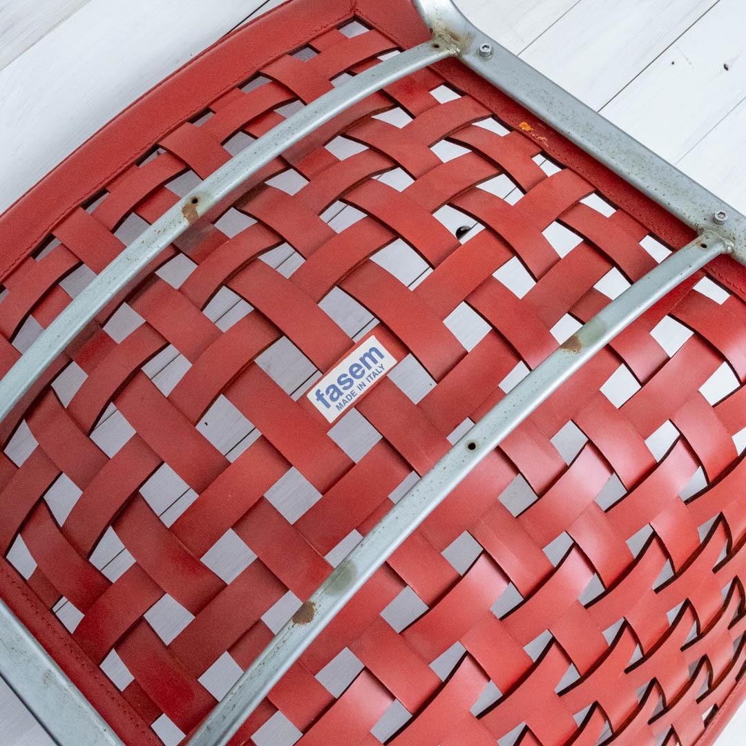 FASEM（ファセム）本革ネットチェアー　レッド