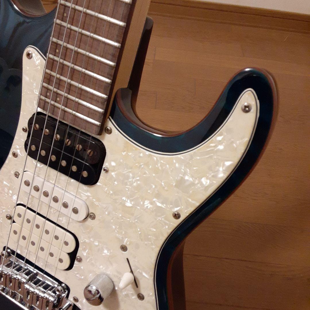 メイビスエレキギター ブラック/ブルー 6弦