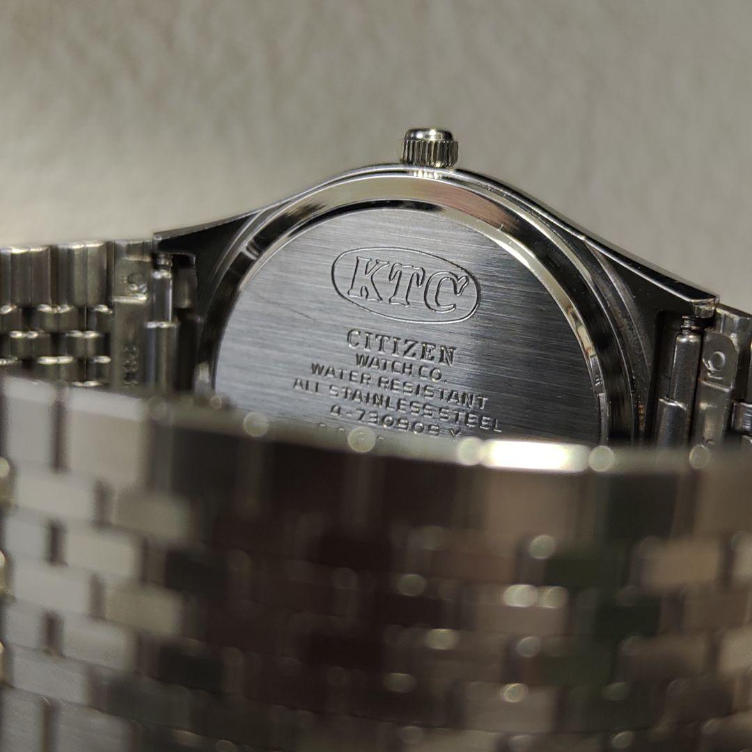シチズンクリストロンビンテージメンズクオーツアナログ腕時計紳士KTC京都機械工具