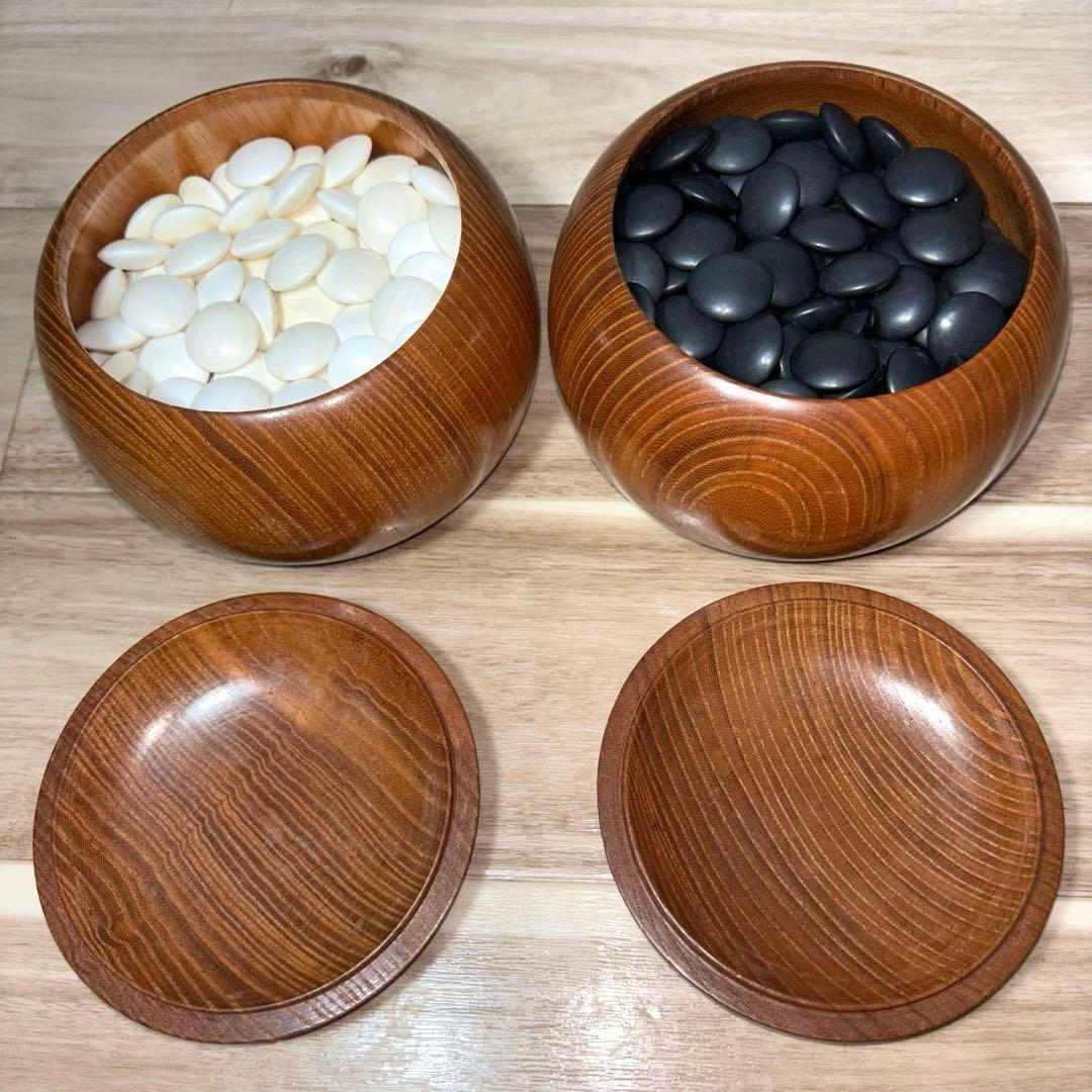 高級 囲碁盤 ケース付き 脚付き へそ有り 碁石セット