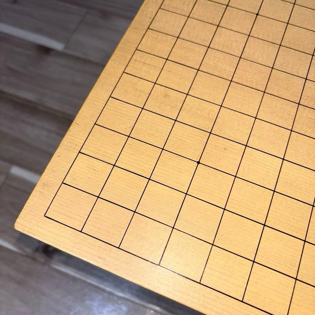 高級 囲碁盤 ケース付き 脚付き へそ有り 碁石セット