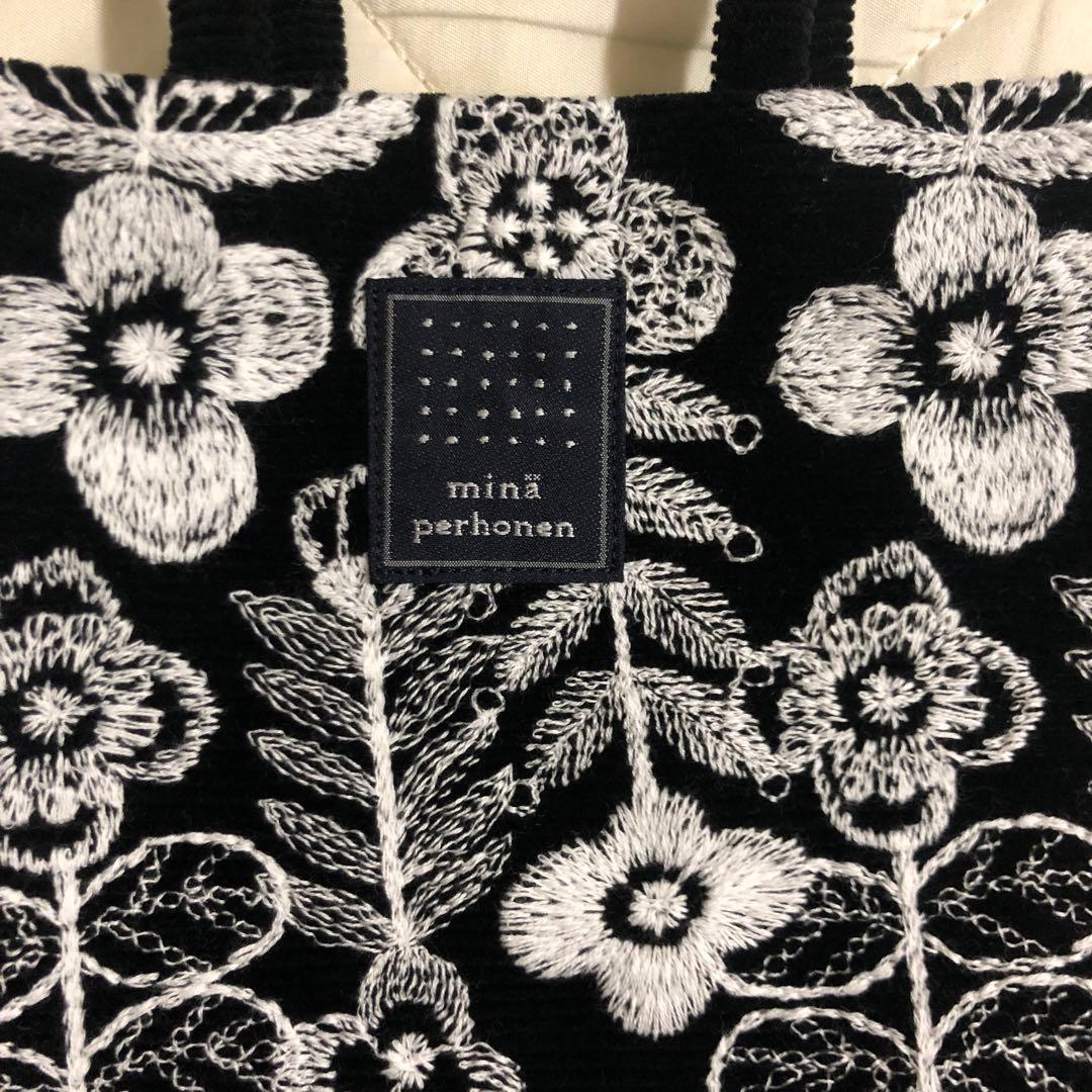 ミナペルホネン　トーストバッグ　swing garden ブラック