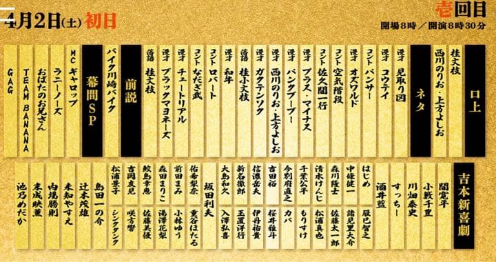 吉本「伝説の一日」手ぬぐい（非売品）