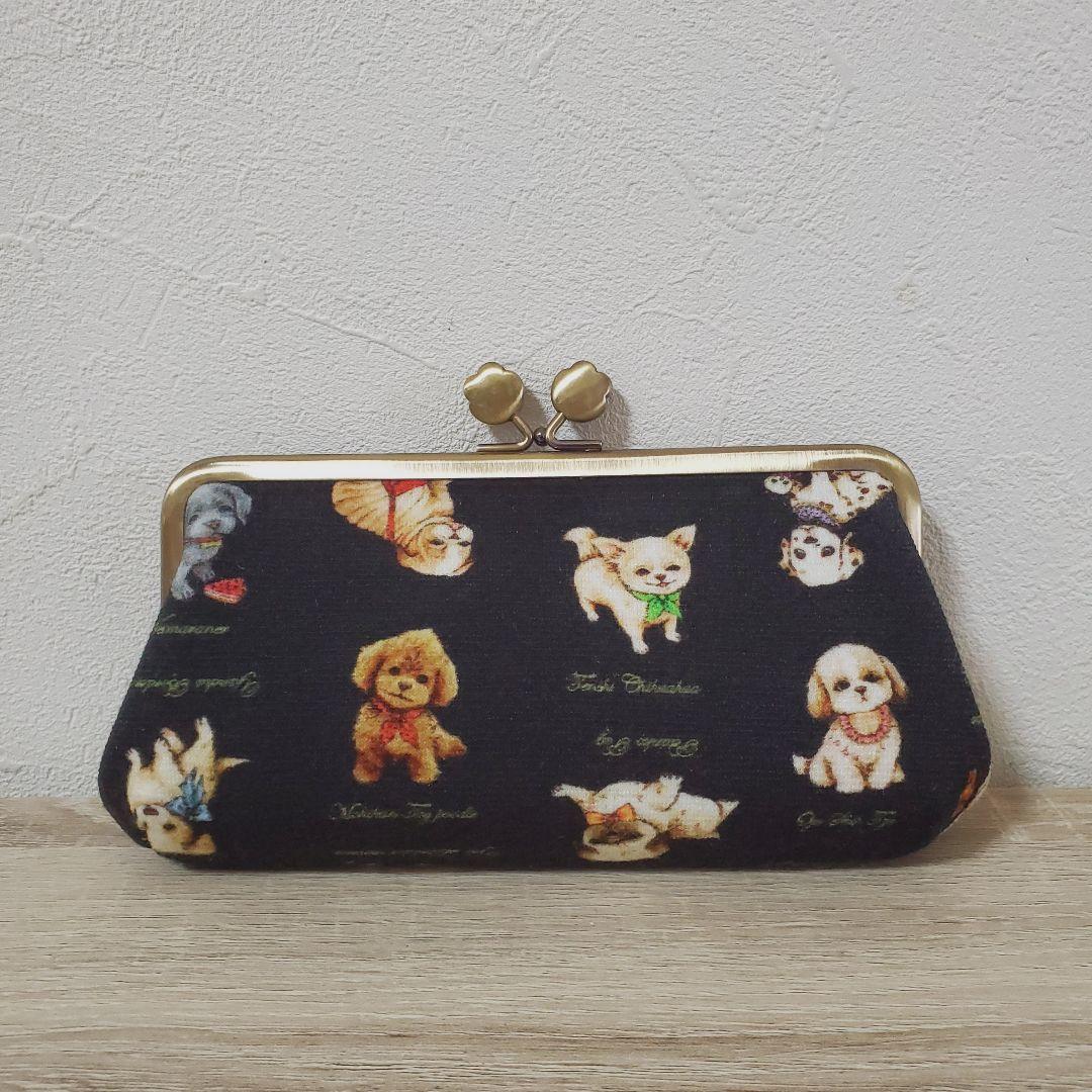 《専用》親子がま口長財布 こいぬ図鑑