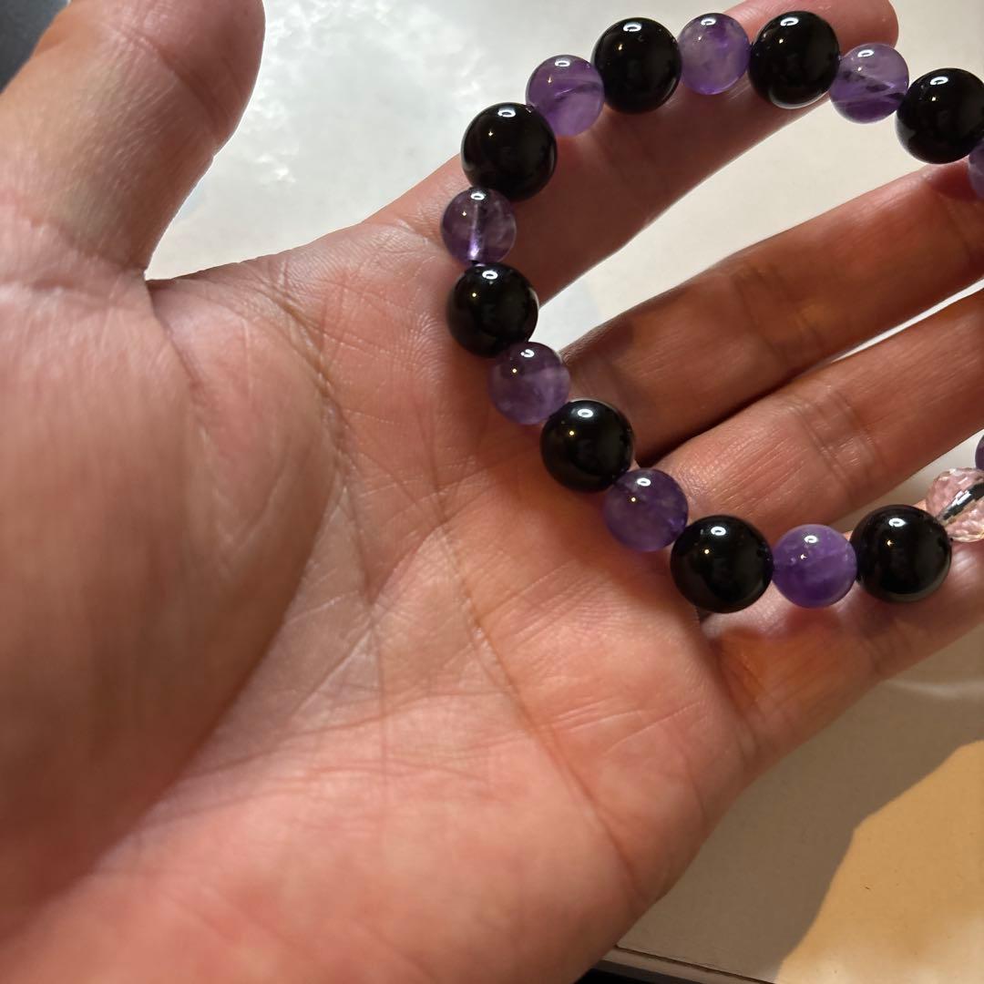 モリオンとアメジストと水晶で魔除けが最強化したかも！綺麗だしかっこいい！すごい！