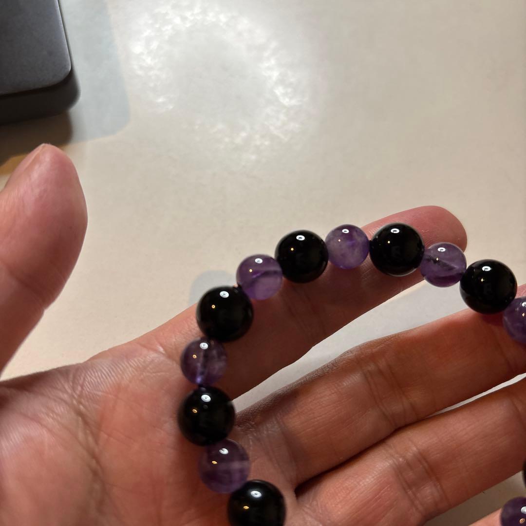 モリオンとアメジストと水晶で魔除けが最強化したかも！綺麗だしかっこいい！すごい！