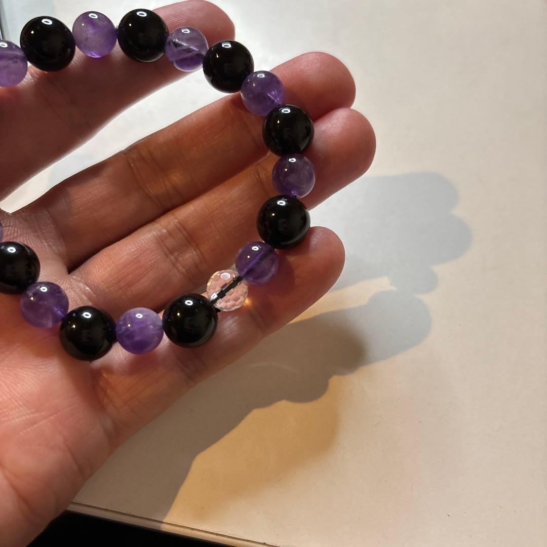 モリオンとアメジストと水晶で魔除けが最強化したかも！綺麗だしかっこいい！すごい！