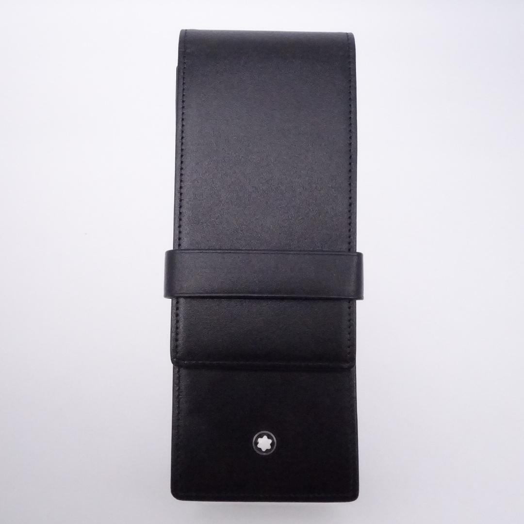 新品未使用 MONTBLANC モンブラン レザーケース 黒 3本