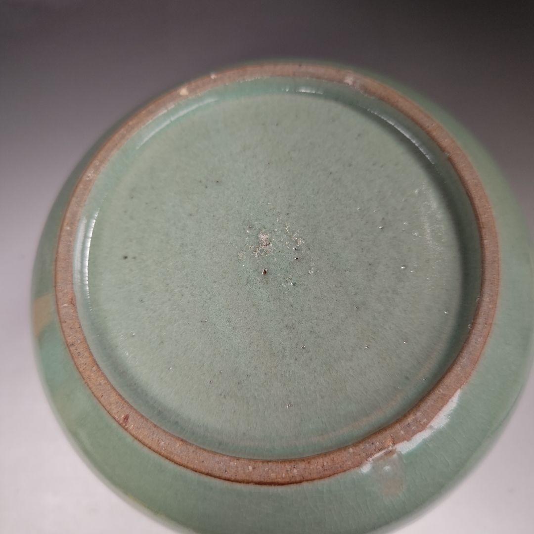 イ631 水指『久田宗也（尋牛斎）極箱』『廣州窯青磁七宝透し平水指』茶道具