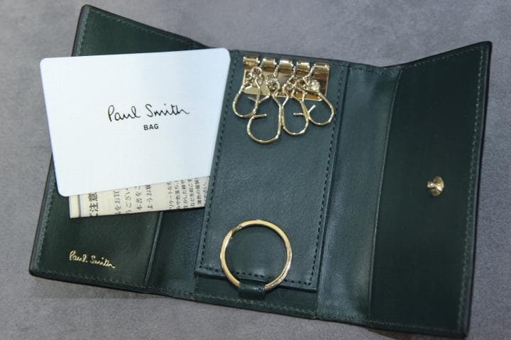 Paul smith ポールスミス コードバン キーケース 4連 黒 馬革