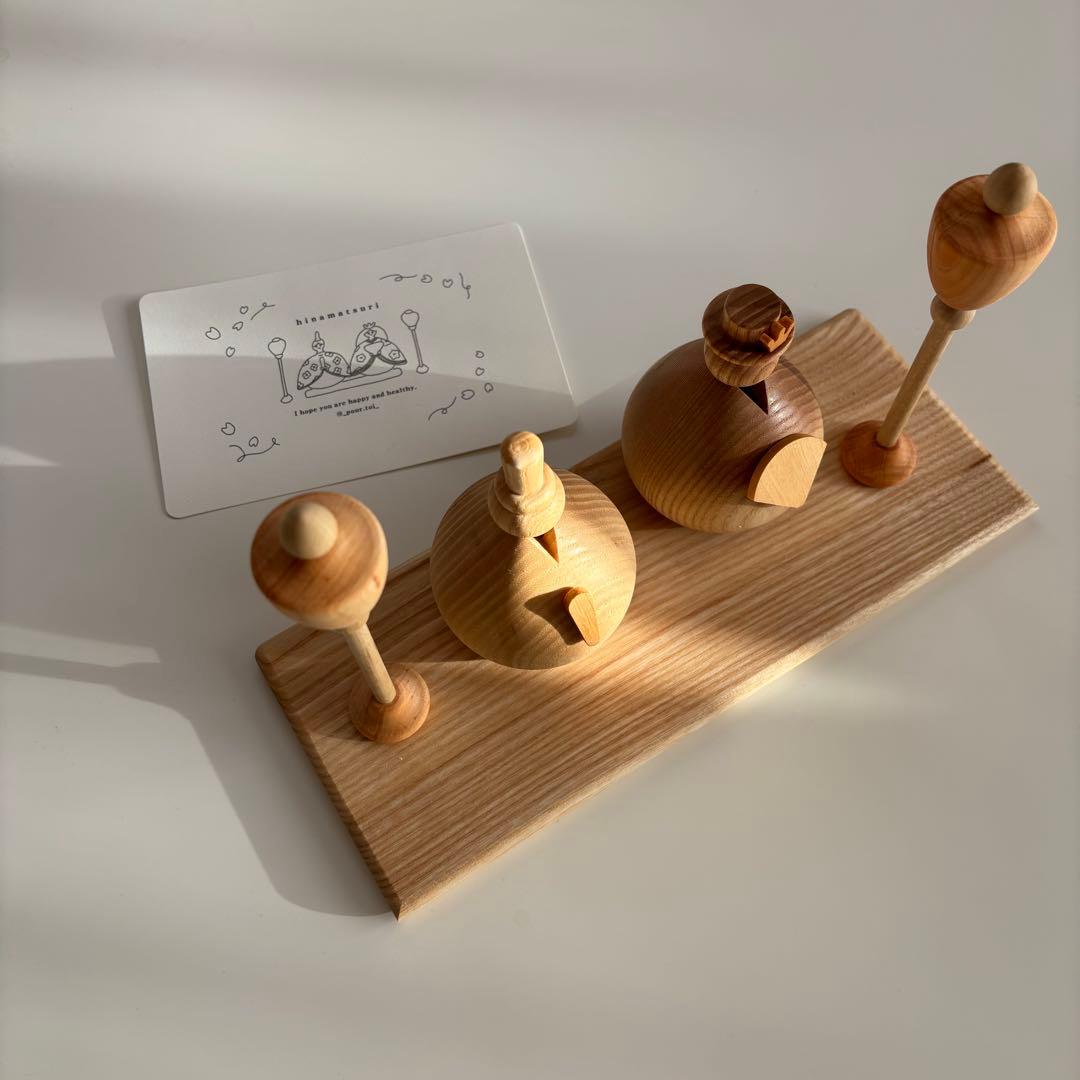 【新品/正規品】2025年度lemi toys木製雛人形　コンパクト　おひなさま