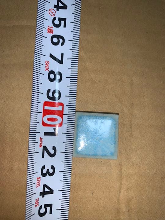 モザイクタイル 水色 陶器 25センチ角シート 22枚 25mm角モザイク