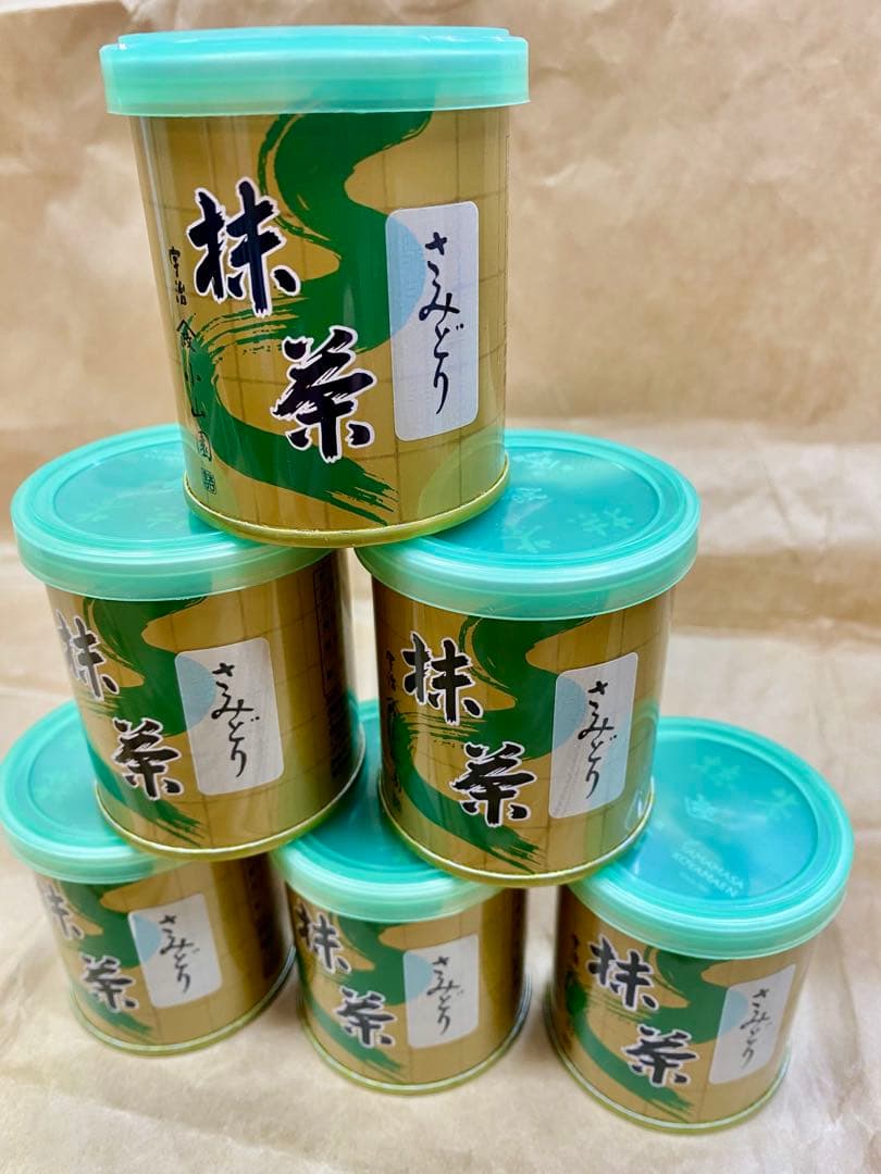 京都宇治抹茶 山政小山園 さみどり30g ×6缶セット MATCHAPOWDER