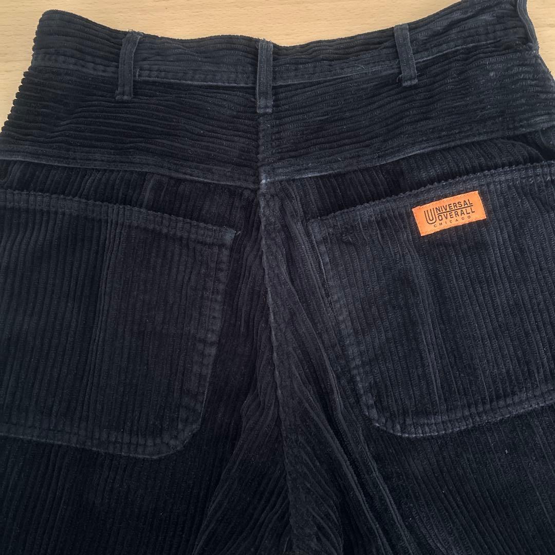 ユニバーサルオーバーオール　セットアップ　コーデュロイ　メンズ　黒　M