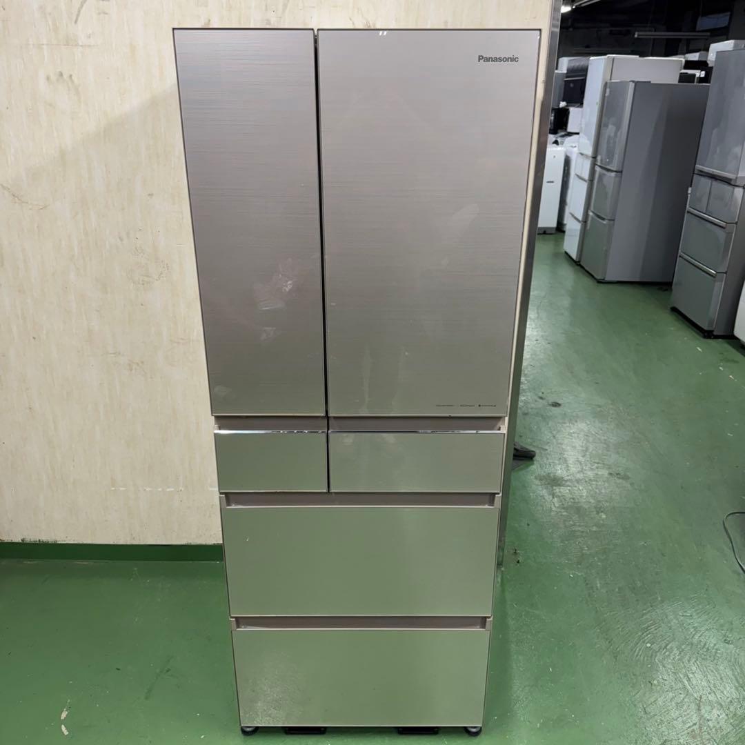 60★2019年製★パナソニック　冷蔵庫　6ドア　大型　自動製氷付き　ガラス扉