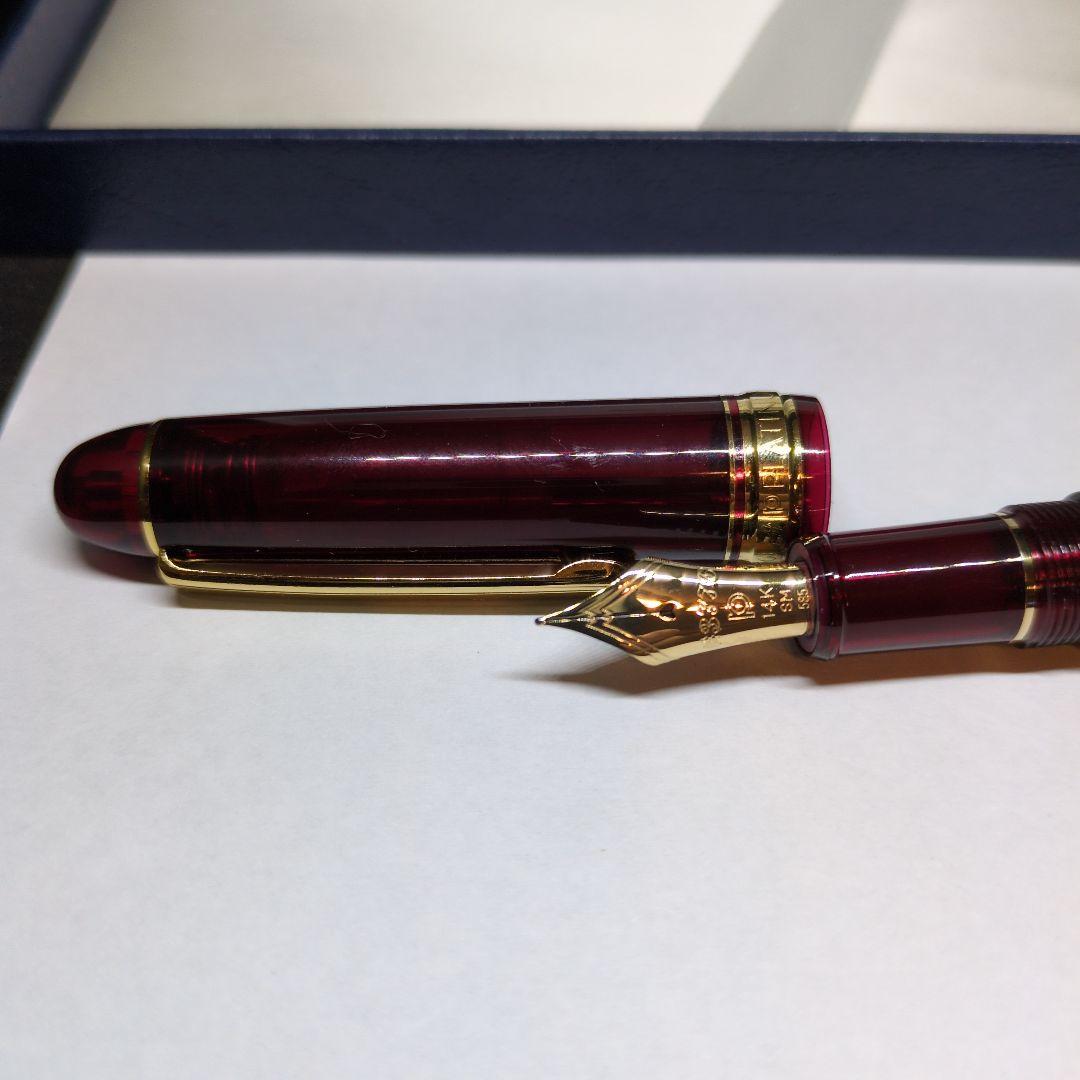 ☆プラチナ万年筆 3776センチュリー ブルゴーニュ SM カートリッジ9本付