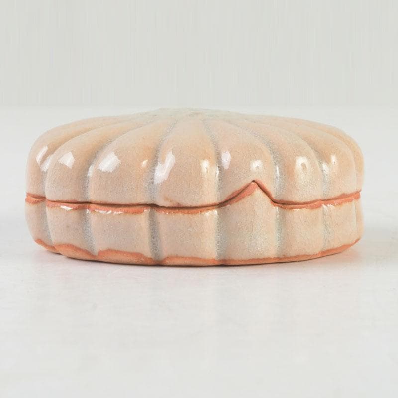 茶道具 萩焼 増野陶花作 花香合 共箱 V 9720