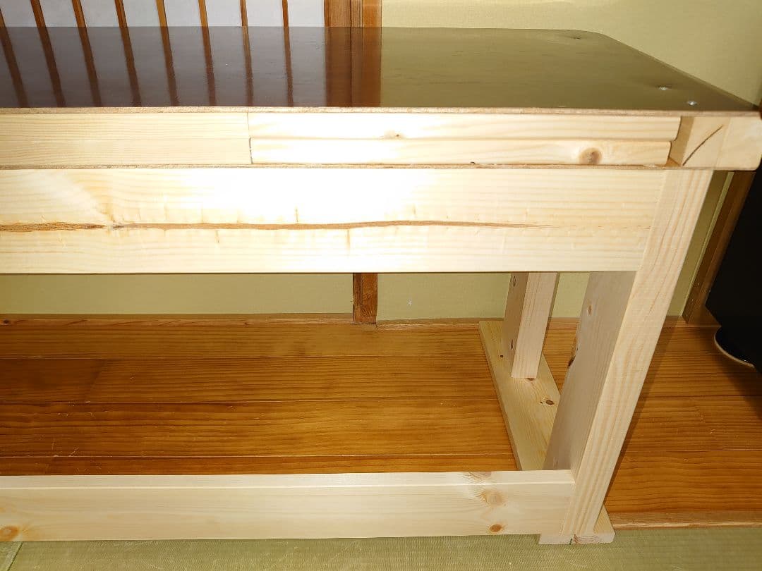 【其の24】中古テーブルを加工したパチスロ実機を置く台（２台用シンプルスタンド）