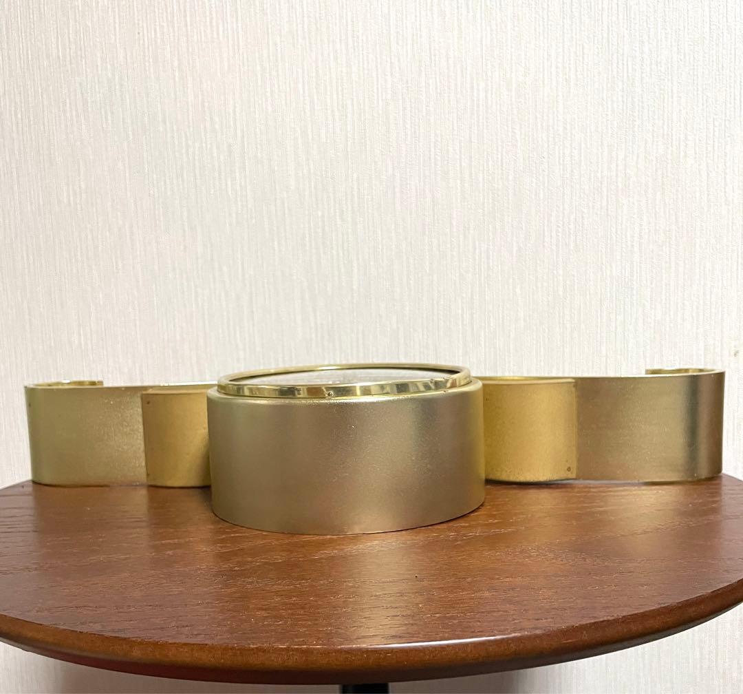 日本美術時計 Nマーク 置時計 ゼンマイ式 ヴィンテージ アンティーク