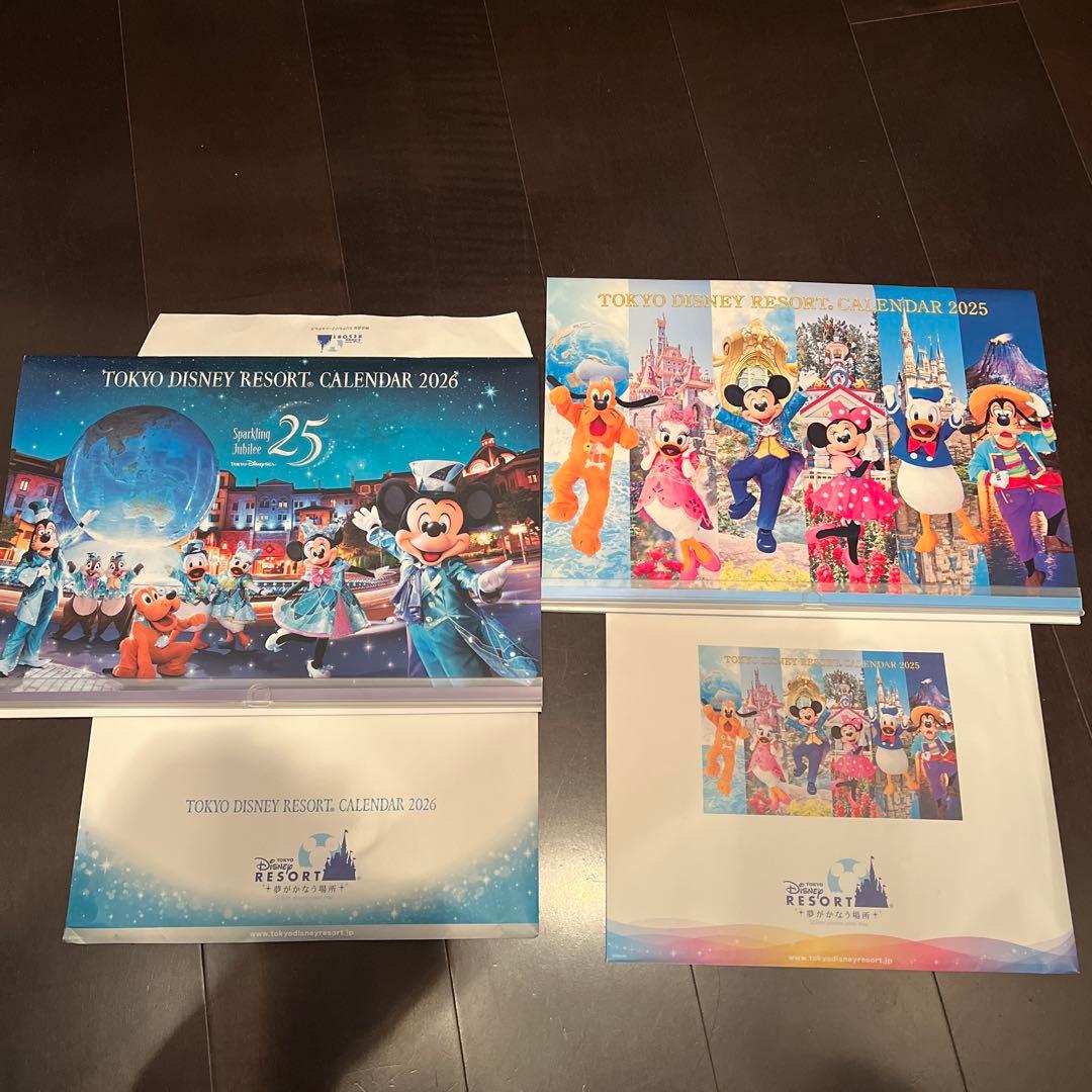 東京ディズニーリゾートカレンダー2025.2026 東京ディズニーリゾート カレンダー2026 オリエンタルランド 壁掛け 25