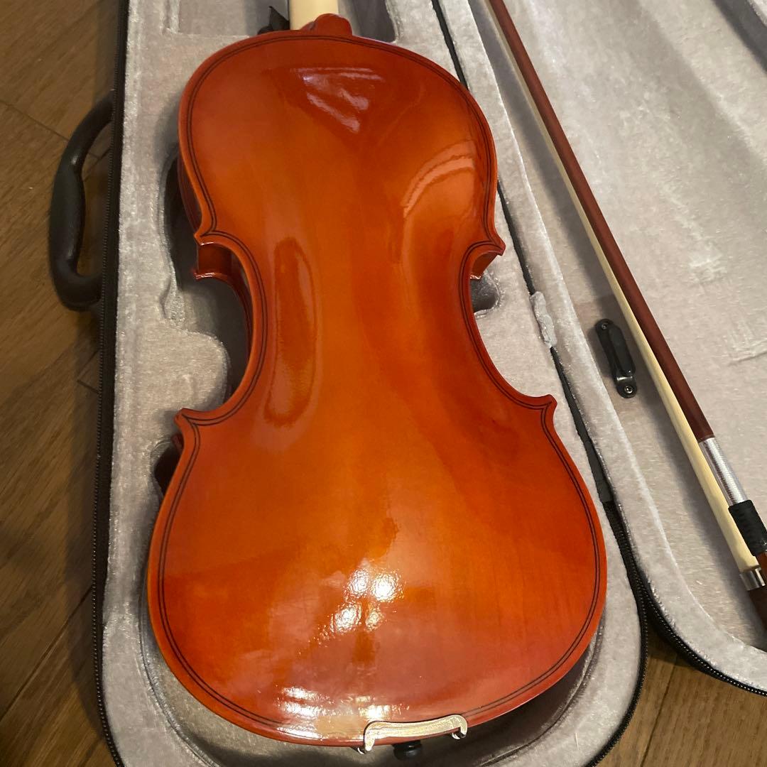 ほぼ未使用。格安オレンジ バイオリン フルサイズ 4/4 ハードケース付き