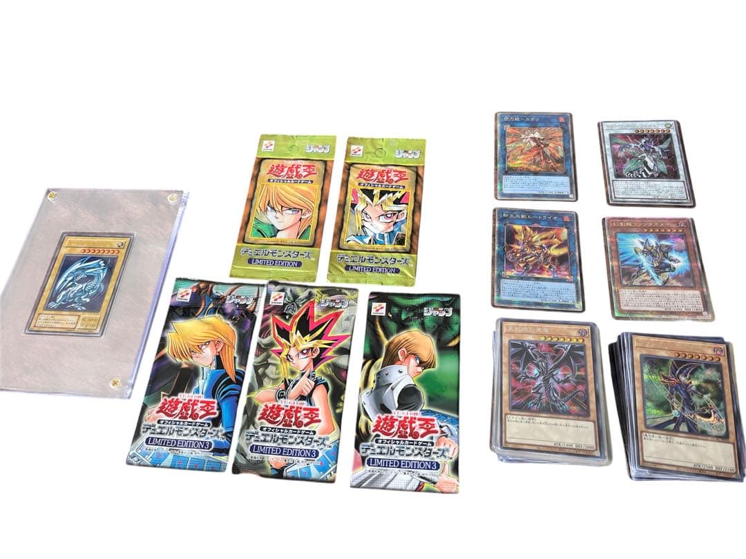 遊戯王 まとめ売り 限定リミテッドエディション ブルーアイズ 未開封パック多数