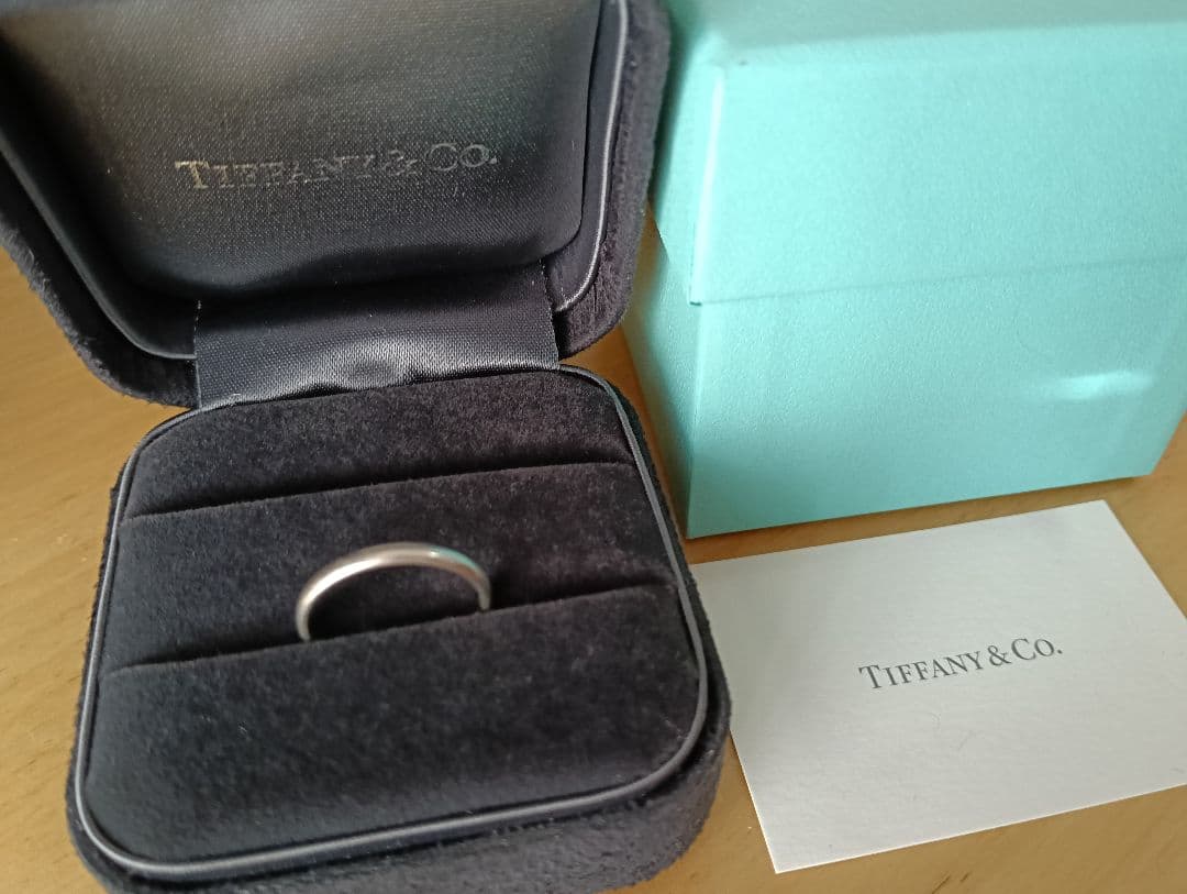 【9号】【Pt950】Tiffany & Co. シルバーリング　リングピロー付