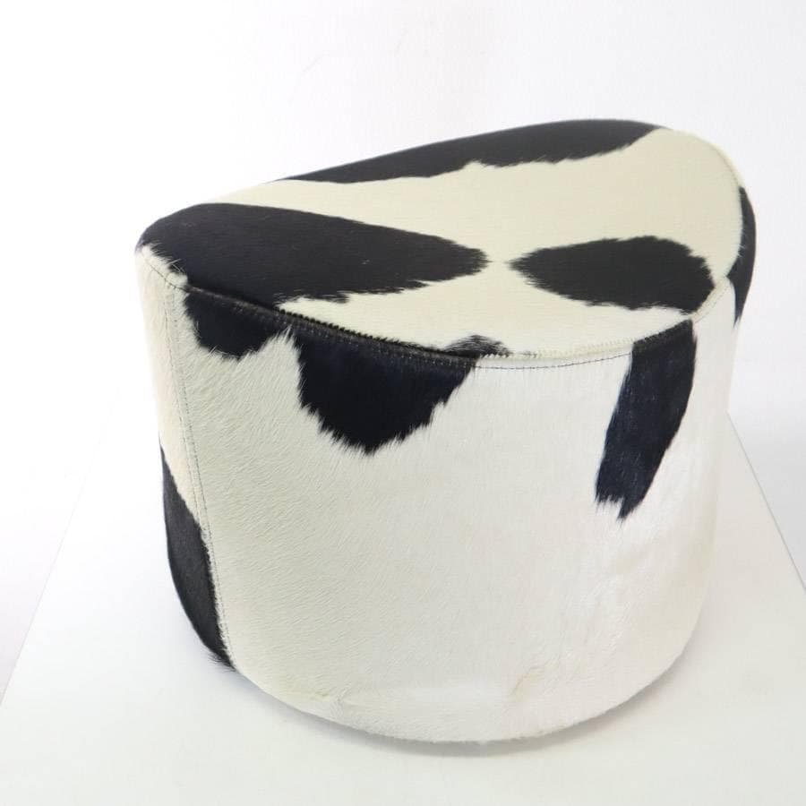 IKEA 高級ライン ストックホルム ハラコ スツール 子牛毛皮 黒x白