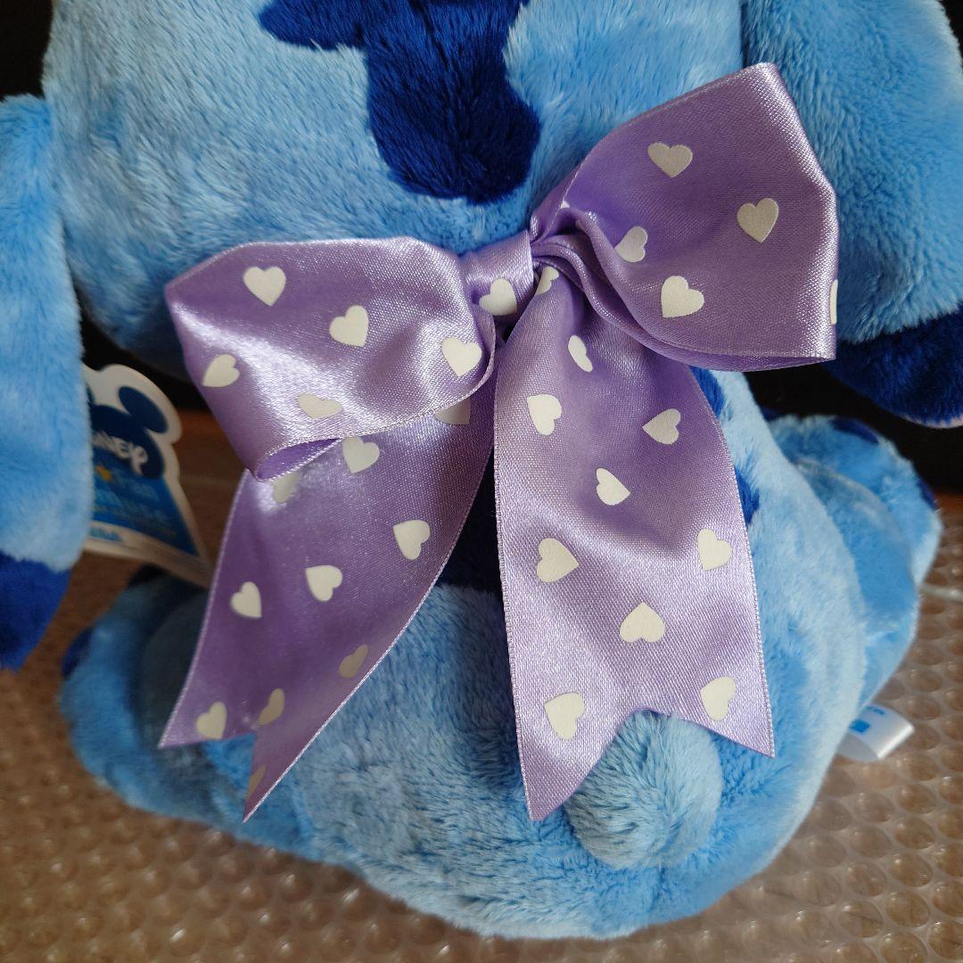 新品　ディズニー　スティッチ　リボン　ぬいぐるみ　タグ付き
