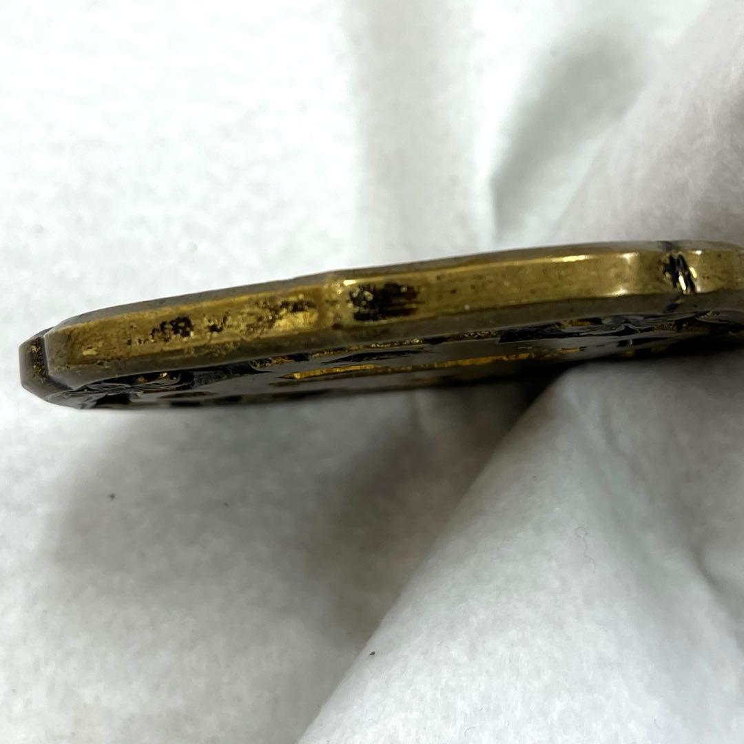 【T】希少✨軍刀鍔　花模様の金属製鍔