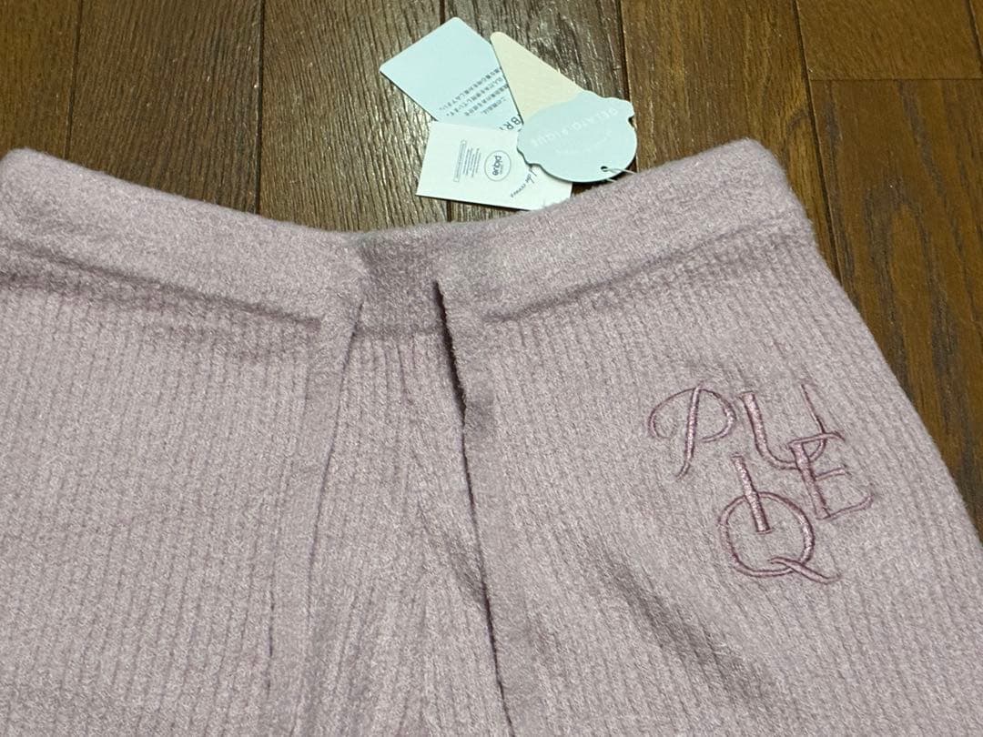 ジェラートピケ　カーディガンとズボンのセットアップ　薄いピンク