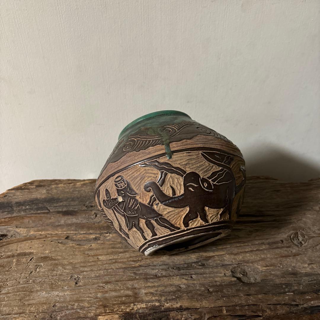 琉球古典焼 壺 古民芸.やちむん.壺屋焼.古道具.骨董品.アンティーク 検