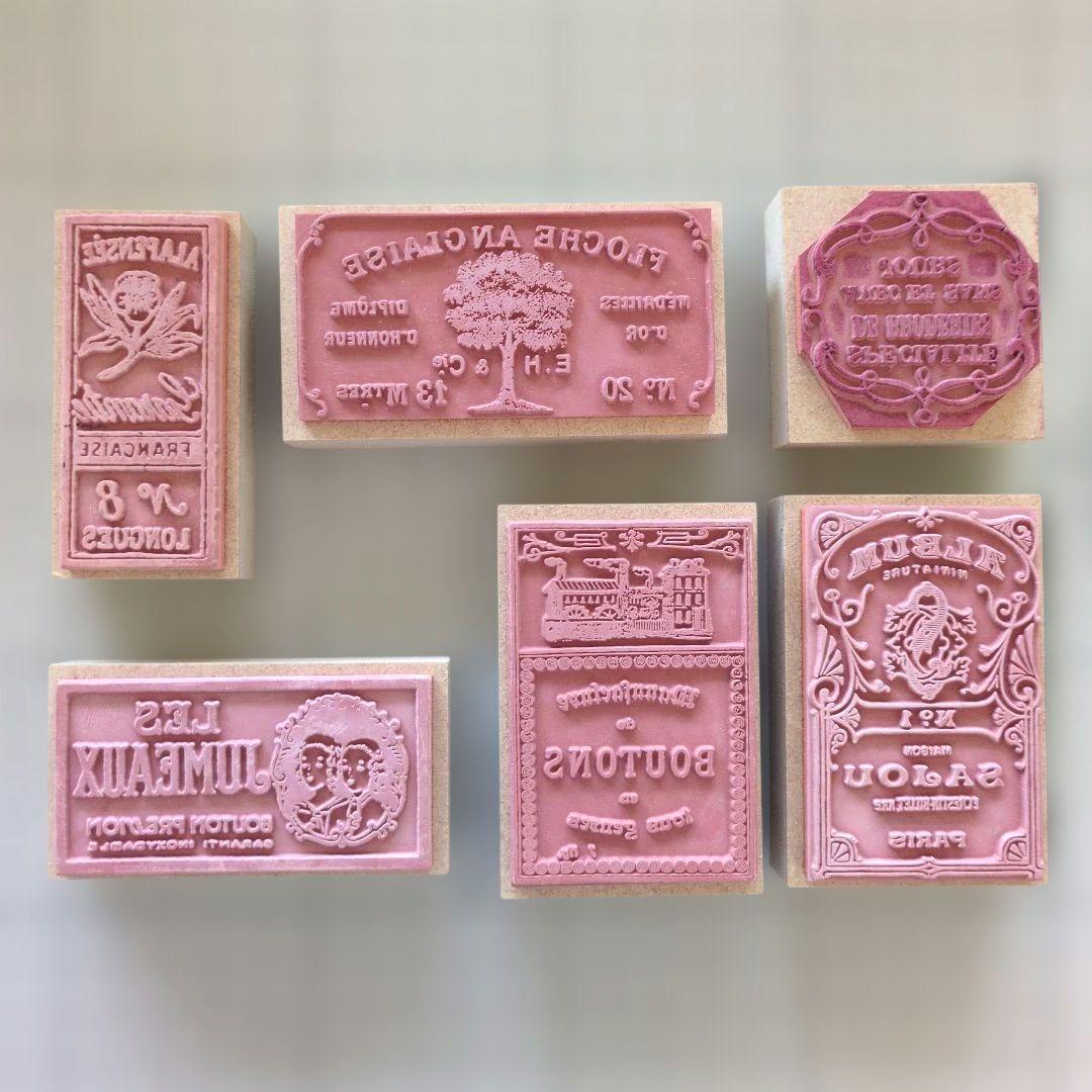 廃盤フェリシモ サジュースタンプの会全6セット 木製スタンプ