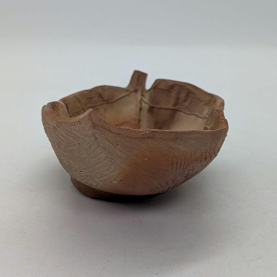 備前市無形文化財 木村玉舟 備前焼 緋襷葉皿 食器 皿鉢 中鉢 菓子器 菓子皿