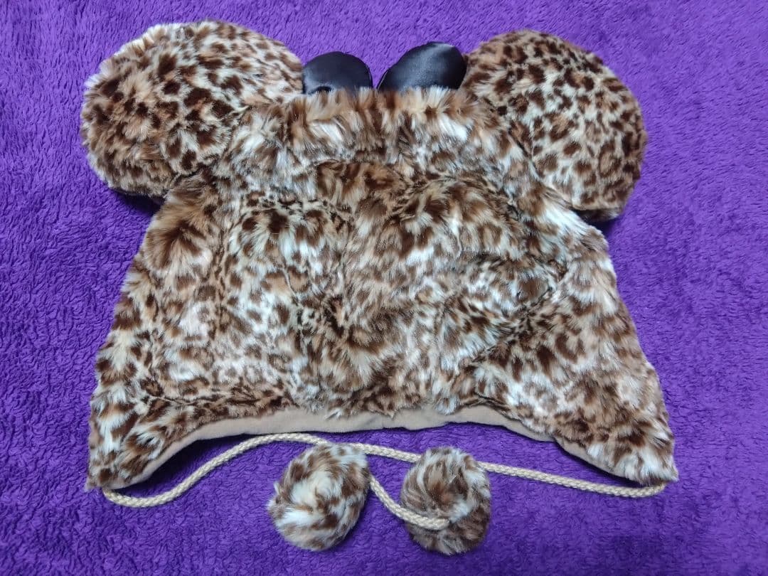 ミニー　ヒョウ柄　ブラウン　ファンキャップ　セット