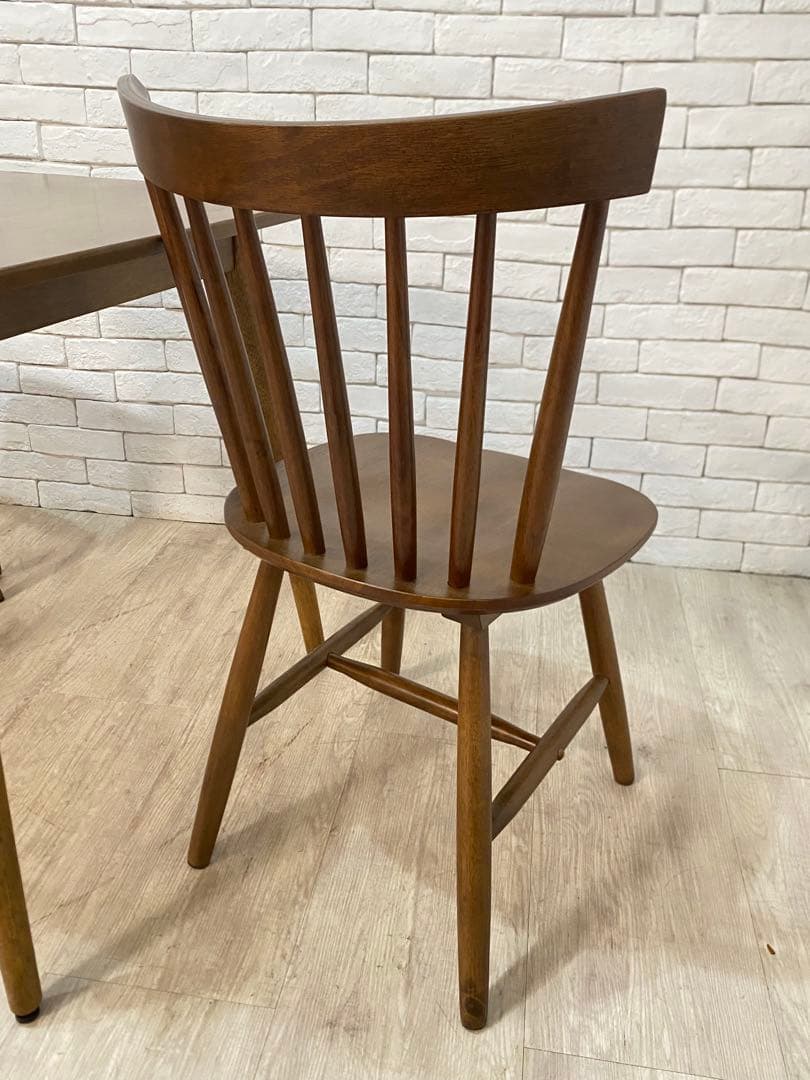 【ノーラ】ダイニングテーブル＋チェア　2脚セット　ウィンザーチェア