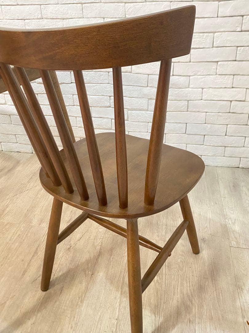 【ノーラ】ダイニングテーブル＋チェア　2脚セット　ウィンザーチェア