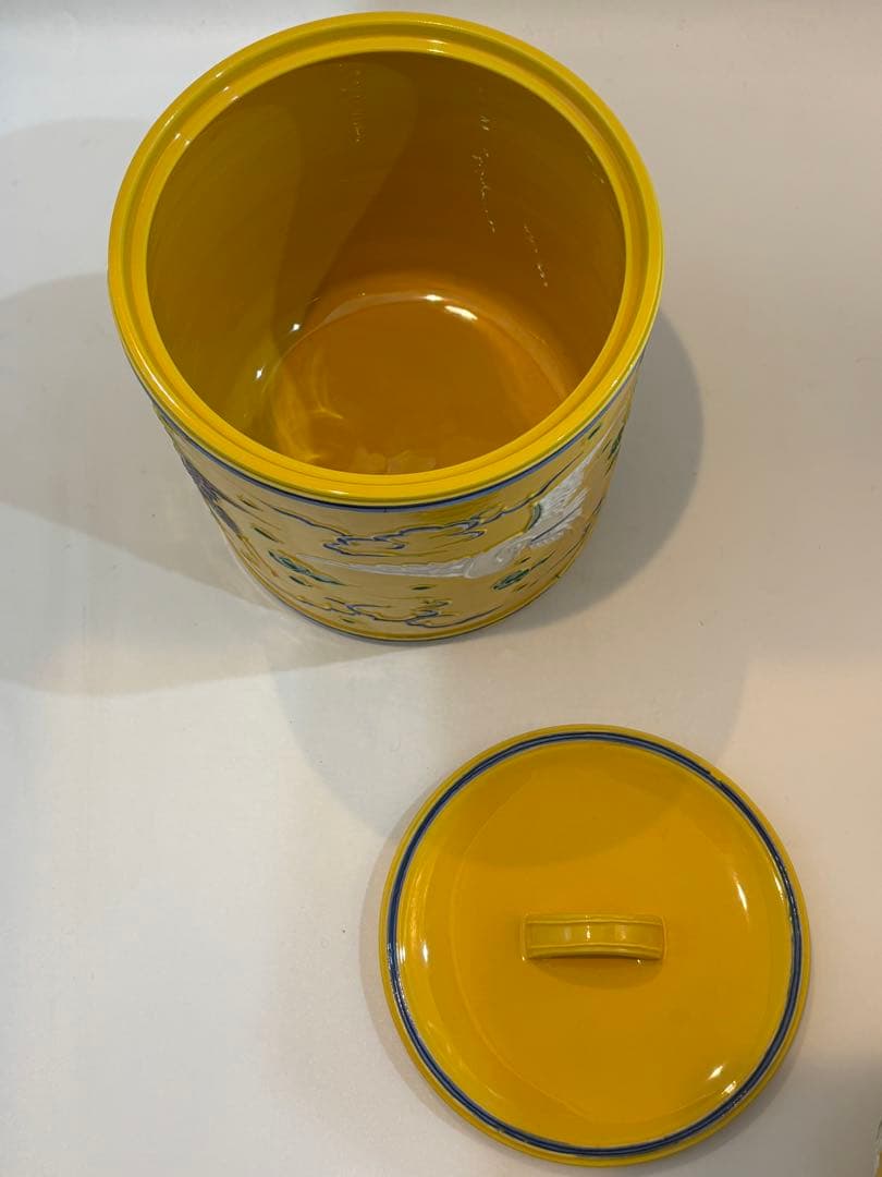 茶道具 皆具 叶松谷 黄交趾雲鶴 水指 建水 蓋置 尺