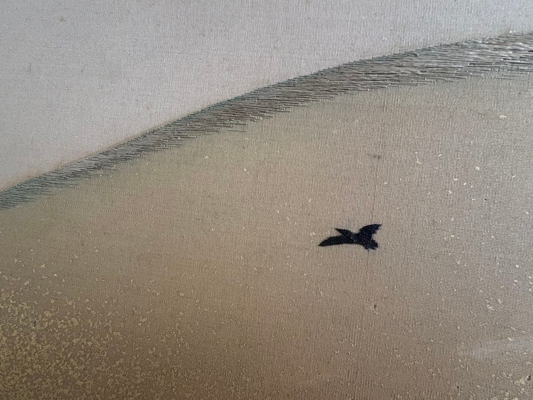 横額 刺繍 竹内栖鳳の絵をモチーフに