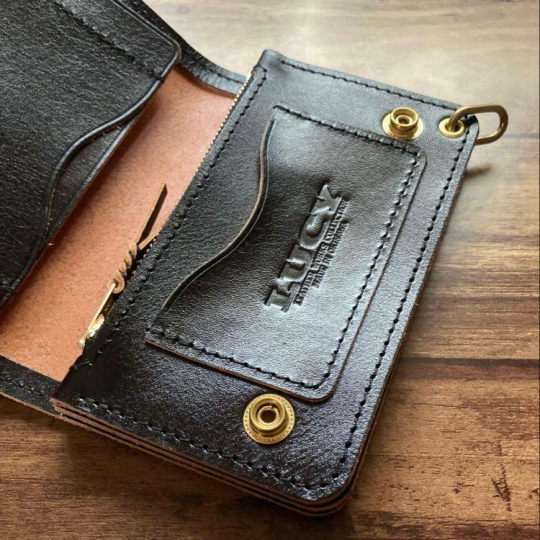 【マリアーティ✨】ミドルトラッカーウォレット 3層【お札を折らずに収納】