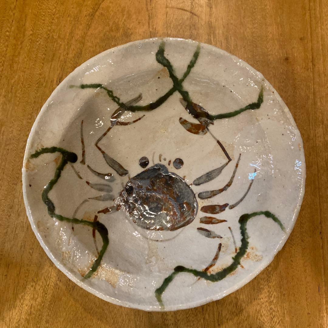 中垣連次魯山人写し志野織部蟹絵付け皿 - メルカリ
